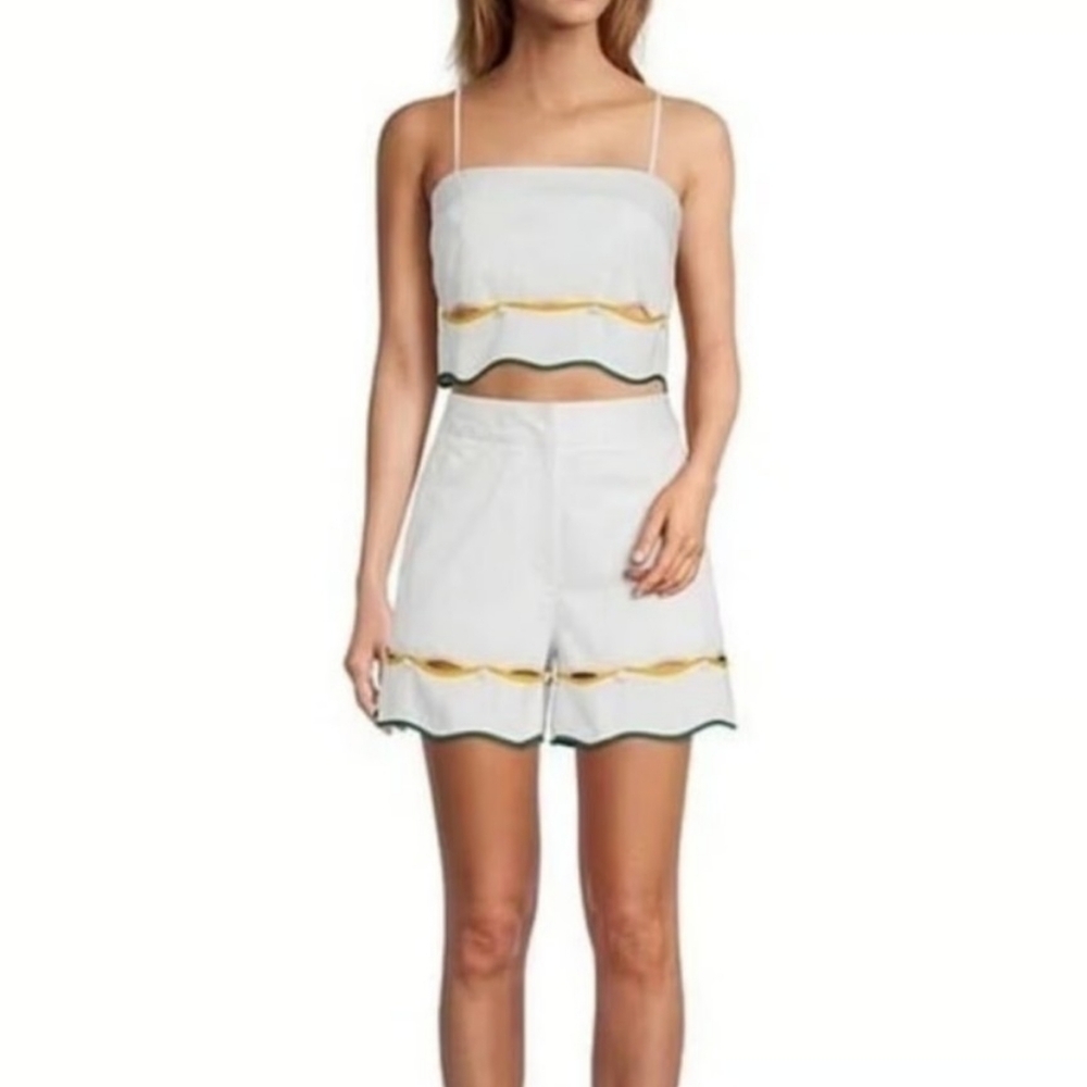 Antonio Melani X The Nat Note Scalloped Cotton Short Set NWT